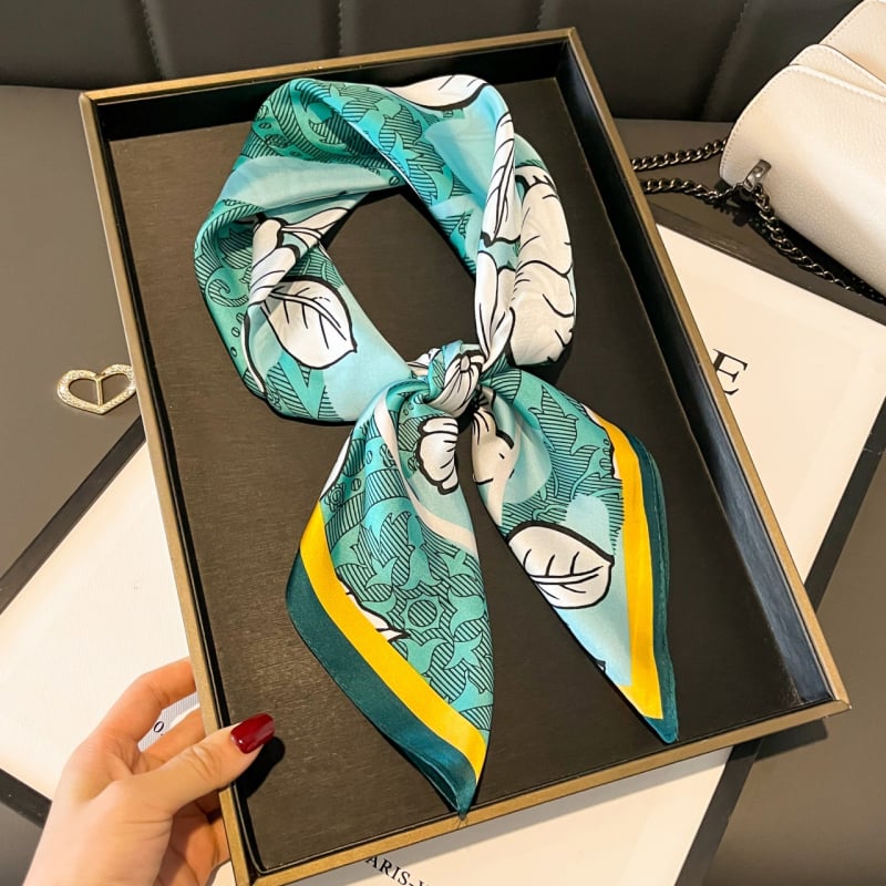70×70 cm poliészter négyszögletes sál nőknek, tavaszi divat kiegészítő, könnyű és sokoldalú nyak Kendő