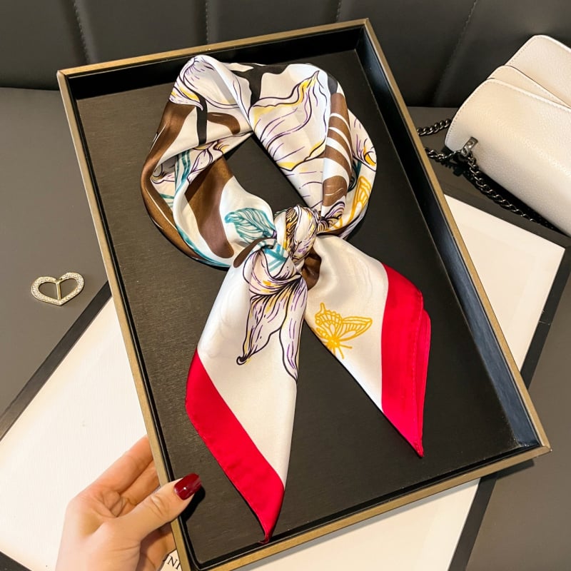70×70 cm poliészter négyszögletes sál nőknek, tavaszi divat kiegészítő, könnyű és sokoldalú nyak Kendő
