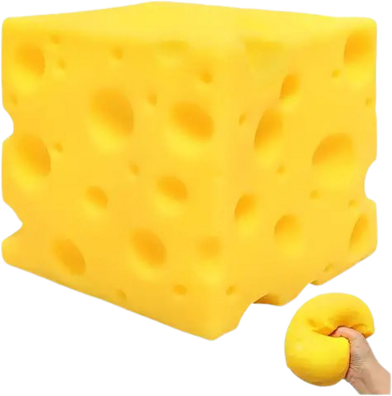 Sqiushy Сирене, Силикон, Анти стрес, Жълт, 12х11 см