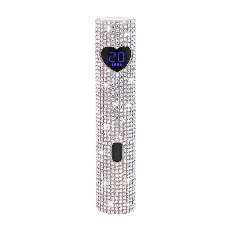 Lampă inteligentă pentru unghii, în formă de inimă cu diamant, lampă de manichiură portabilă, iluminare focalizată, uscător cu fototerapie