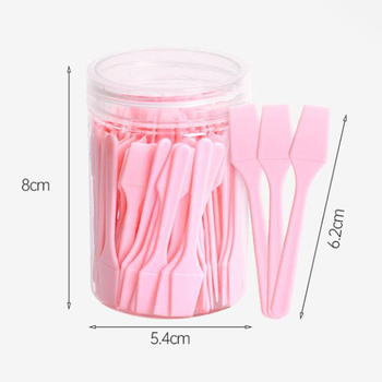 Linguriță de machiaj din plastic, 62 mm, spatulă mică pentru dozare, cupă pentru creme și unguente, linguriță pentru cremă de ochi, 100 buc.
