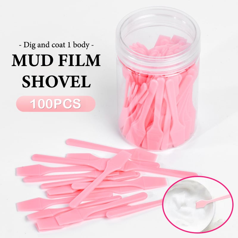 Linguriță de machiaj din plastic, 62 mm, spatulă mică pentru dozare, cupă pentru creme și unguente, linguriță pentru cremă de ochi, 100 buc.