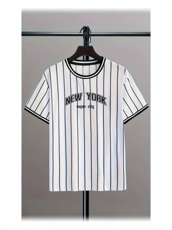 Ανδρική καλοκαιρινή T‑shirt με στρογυλή λαιμόκοψη, 3D ψηφιακή εκτύπωση, κοντά μανίκια, αναπνεύσιμο πολυεστέρας