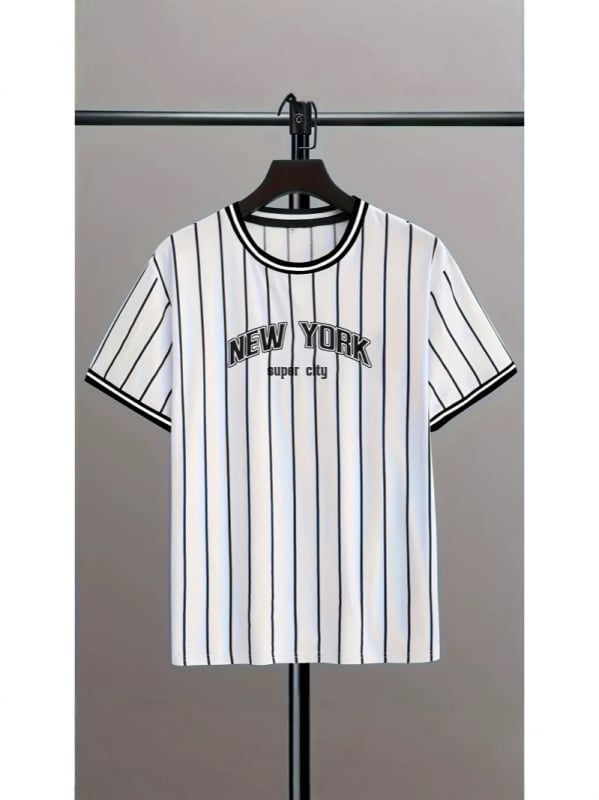 Ανδρική καλοκαιρινή T‑shirt με στρογυλή λαιμόκοψη, 3D ψηφιακή εκτύπωση, κοντά μανίκια, αναπνεύσιμο πολυεστέρας