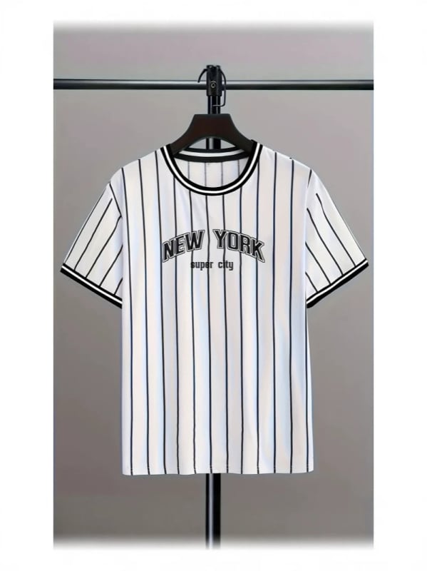 Ανδρική καλοκαιρινή T‑shirt με στρογυλή λαιμόκοψη, 3D ψηφιακή εκτύπωση, κοντά μανίκια, αναπνεύσιμο πολυεστέρας