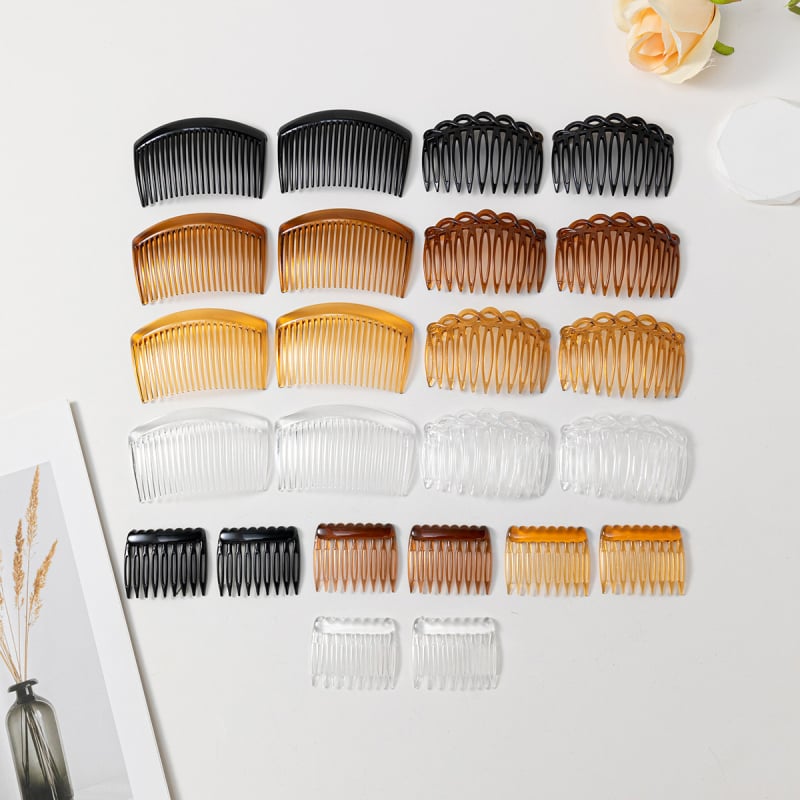 Retro plastični češljevi za kosu, set od 12 komada, sa češljem od 9, 11 i 23 zuba, u 3 stila i 4 boje