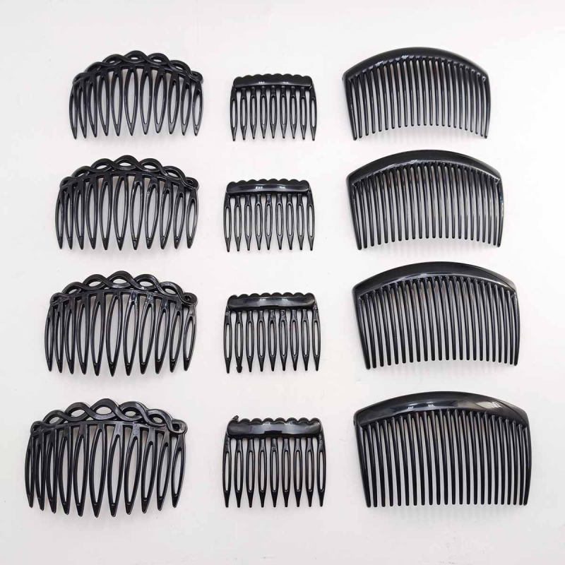 Retro plastični češljevi za kosu, set od 12 komada, sa češljem od 9, 11 i 23 zuba, u 3 stila i 4 boje