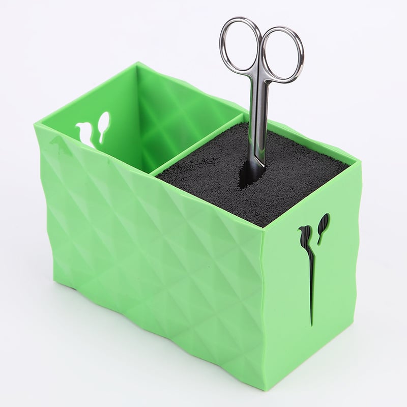 Flattering Organizator dublu pentru foarfece și piepteni – cutie de depozitare pentru salon de coafură