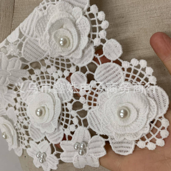 Guler detașabil cu broderie solubilă în apă, guler decorativ pentru cămăși și pulovere pentru toamnă și iarnă
