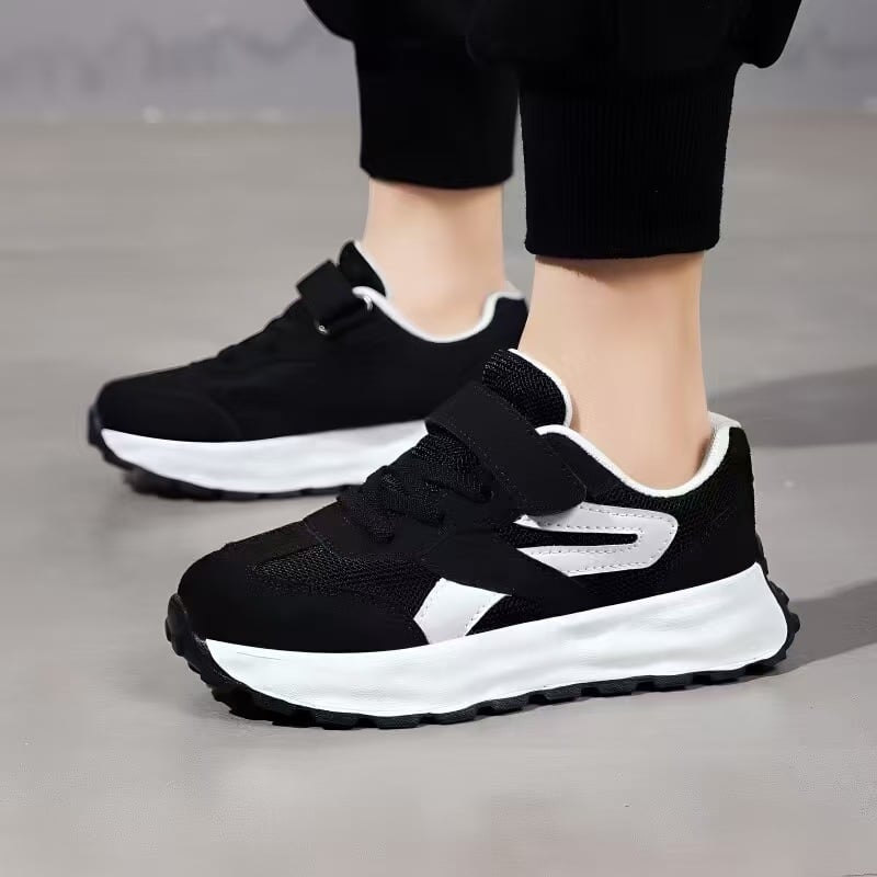 Dječje kožne bijele sportske tenisice, unisex, korejskog stila casual trkačke tenisice, uzrast 6–12 godina