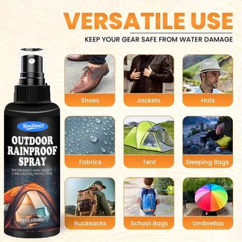 Sátorhoz való vízálló spray nano-hidrofob bevonattal – kültéri kempinghez