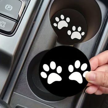 Covoraș auto pentru pahare, design cartoon, aspect piele, antiaderent, izolație termică și spațiu de depozitare
