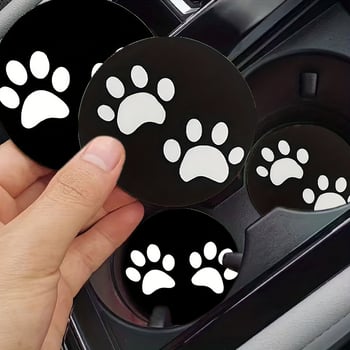 Covoraș auto pentru pahare, design cartoon, aspect piele, antiaderent, izolație termică și spațiu de depozitare