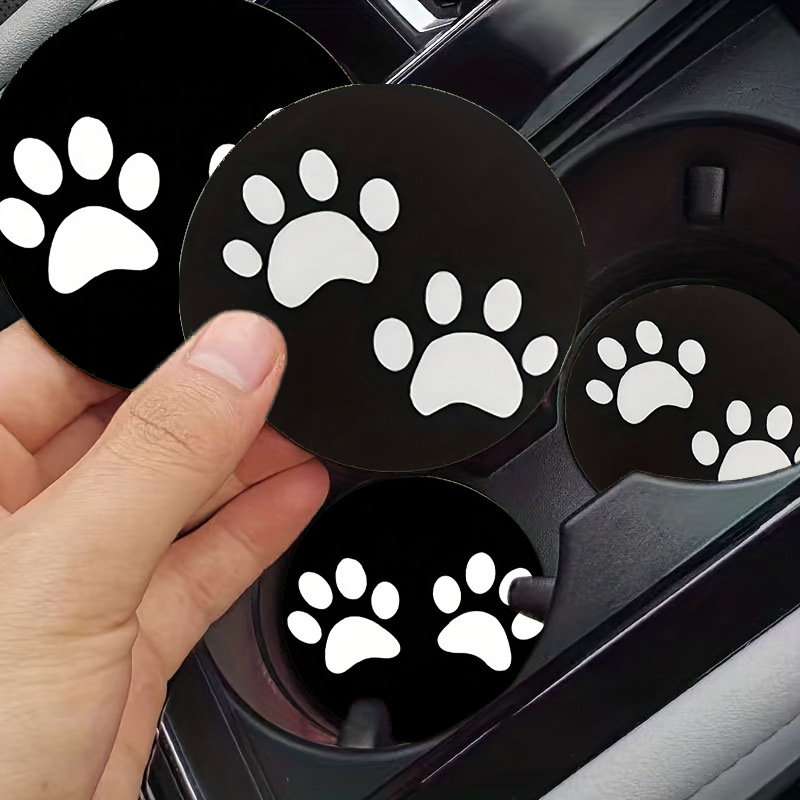 Covoraș auto pentru pahare, design cartoon, aspect piele, antiaderent, izolație termică și spațiu de depozitare