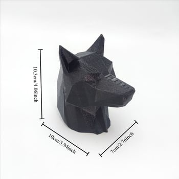 3D PVC vuk poklop spojke za prikolicu, moderan umjetnički stil