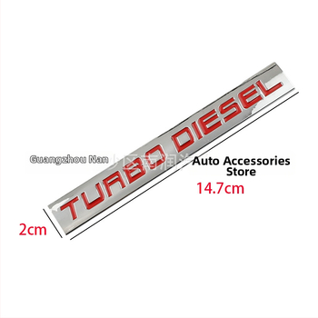 Turbo Diesel auto nálepka, logo turbomotoru, upravený automobilový erb