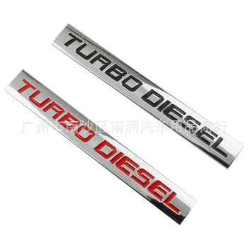 Turbo Diesel autómatrica, turbófeltöltött motor logó jelvény, módosított autó embléma
