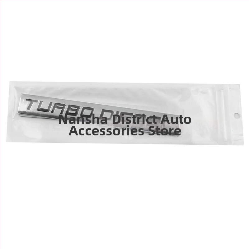 Turbo Diesel auto nálepka, logo turbomotoru, upravený automobilový erb