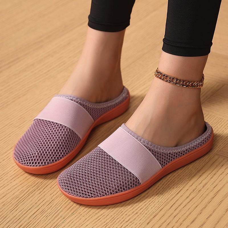 Plus-size ženske Slip-On s mrežastim gornjim dijelom, lagane svakodnevne loaferice