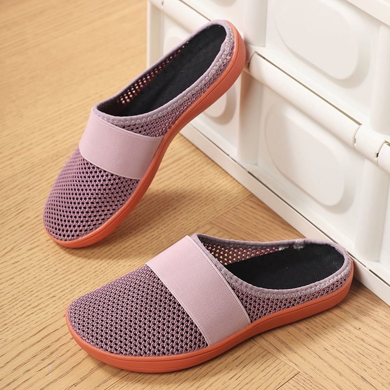 Plus-size ženske Slip-On s mrežastim gornjim dijelom, lagane svakodnevne loaferice