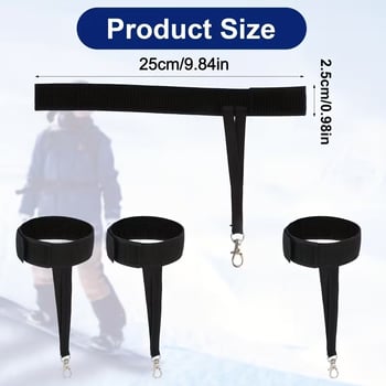 Curea de siguranță pentru mănușile de schi, cu breloc, reglabilă, unisex