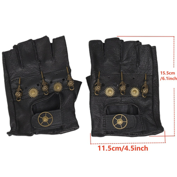 Mănuși steampunk pentru Halloween, carnaval și cosplay, piele PU, accesorii cu cap de pasăre