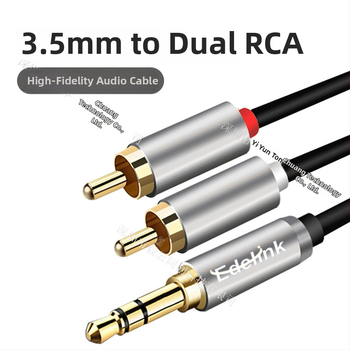 RCA audio kábel, 2 páry, 20 m, zlaté konektory, OFC meď