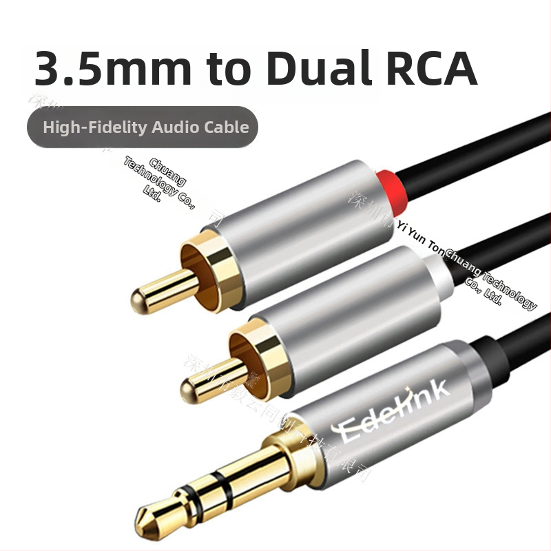 RCA audio kábel, 2 páry, 20 m, zlaté konektory, OFC meď