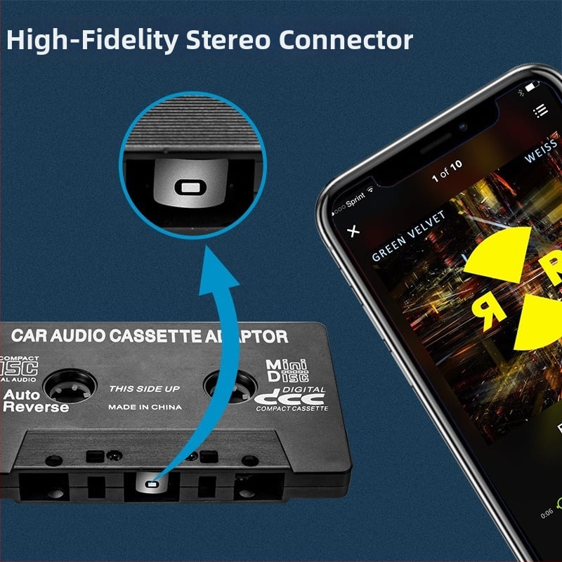 3,5-palcový auto kazetový konvertor pre MP3, stereo nahrávač s inteligentnou redukciou šumu