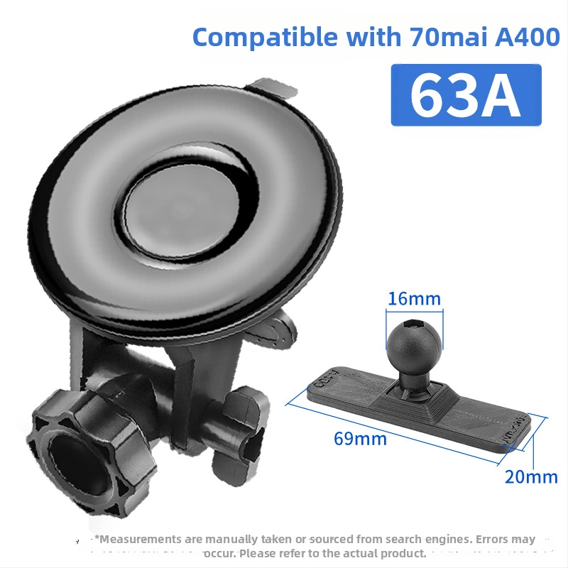 Silikónový držiak s vákuovou prisavkou pre auto dash cam 70Mai Pro A800/A500S, základňa 68 mm, 360°