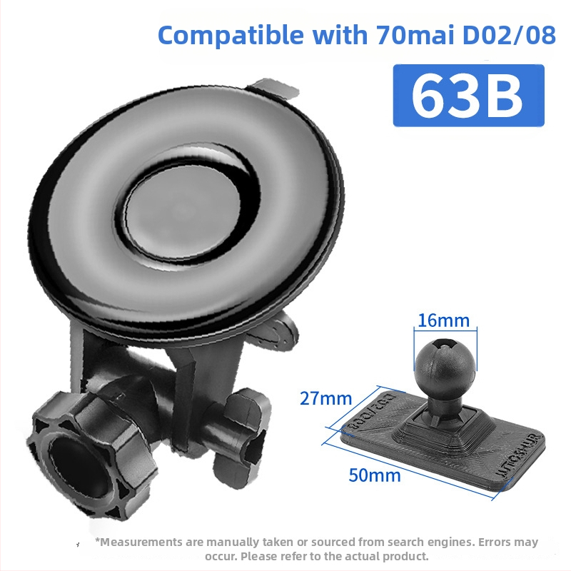 Silikónový držiak s vákuovou prisavkou pre auto dash cam 70Mai Pro A800/A500S, základňa 68 mm, 360°