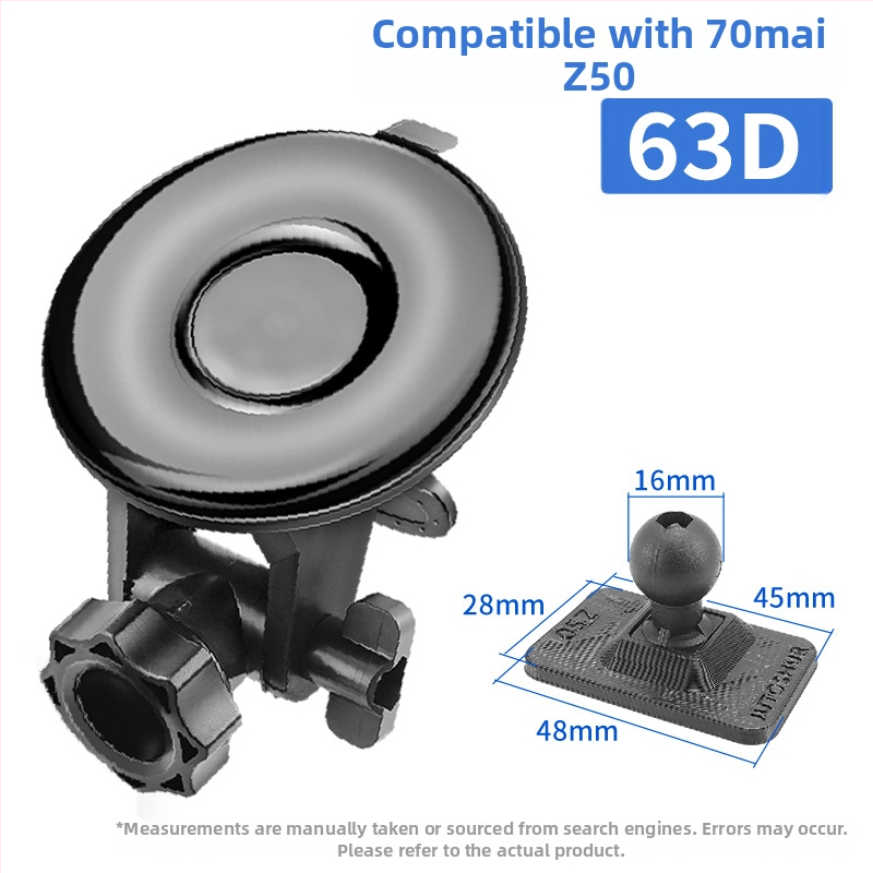 Silikónový držiak s vákuovou prisavkou pre auto dash cam 70Mai Pro A800/A500S, základňa 68 mm, 360°