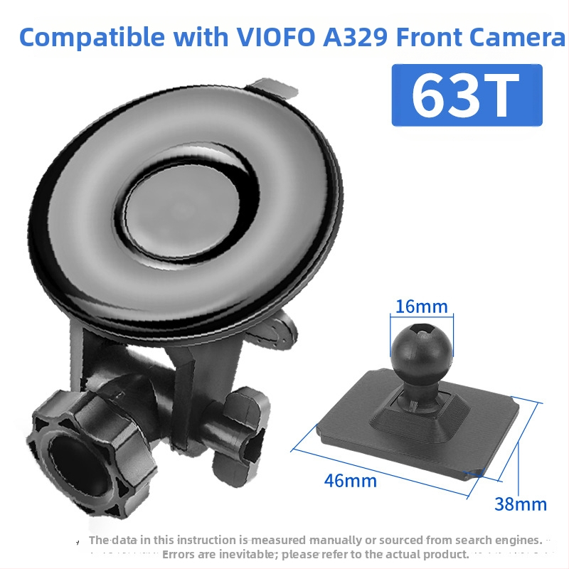 Silikónový držiak s vákuovou prisavkou pre auto dash cam 70Mai Pro A800/A500S, základňa 68 mm, 360°