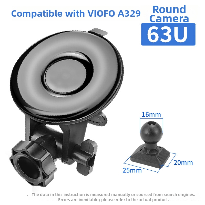Silikónový držiak s vákuovou prisavkou pre auto dash cam 70Mai Pro A800/A500S, základňa 68 mm, 360°