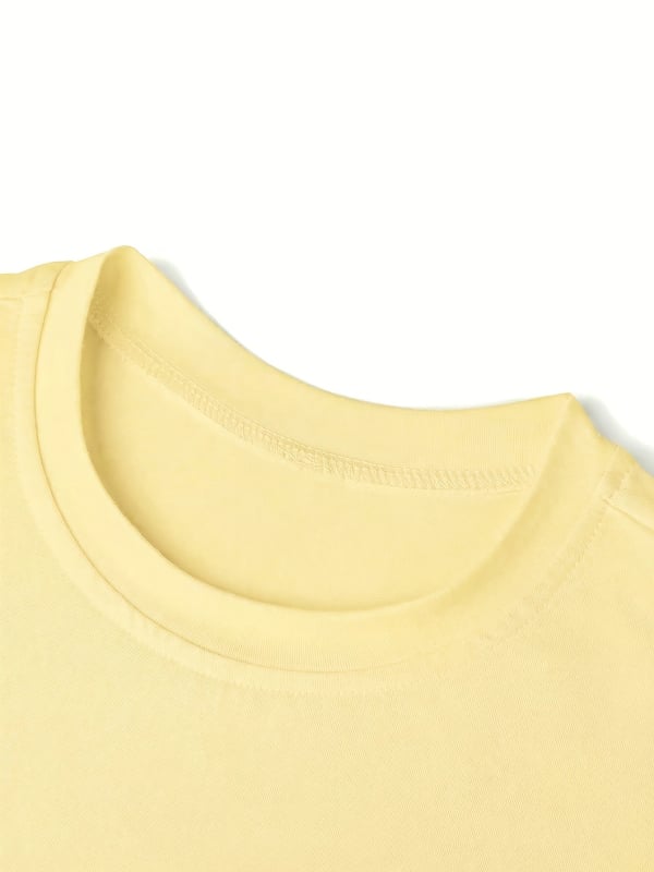 Tricou casual oversized cu imprimeu de lămâie, mânecă scurtă, 2026