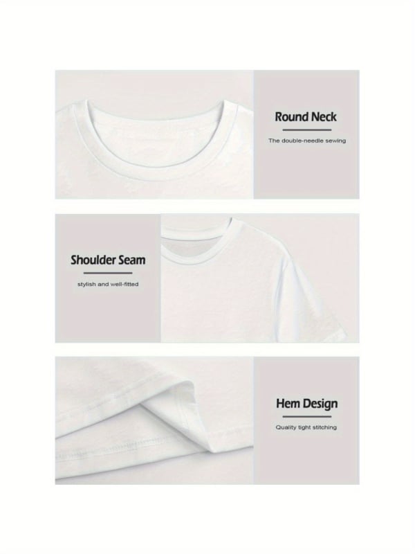 Tricou unisex din bumbac, imprimeu geometric, guler rotund, mâneci scurte, stil retro