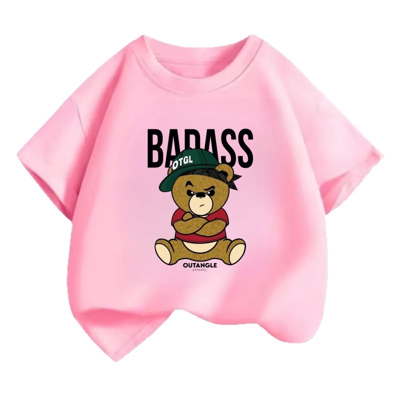 Παιδικό κοντομάνικο T‑shirt με τέσσερις γλυκούς αρκούδες, στοιβαζόμενες η μία πάνω στην άλλη – unisex, καλοκαίρι, χαλαρή γραμμή.