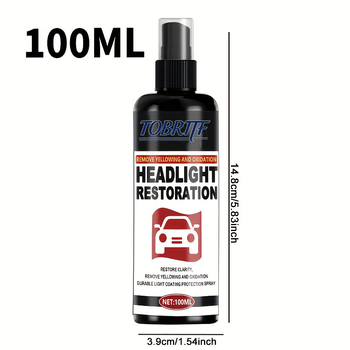 Kerámiás fényszóró-helyreállító spray, fejlett autófényszóró-helyreállító eszköz, eltávolítja a sárgulást és az oxidációt, visszaállítja a tisztaságot