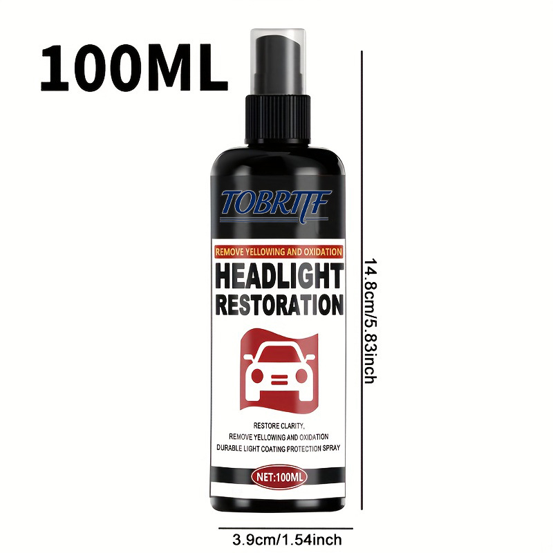 Kerámiás fényszóró-helyreállító spray, fejlett autófényszóró-helyreállító eszköz, eltávolítja a sárgulást és az oxidációt, visszaállítja a tisztaságot