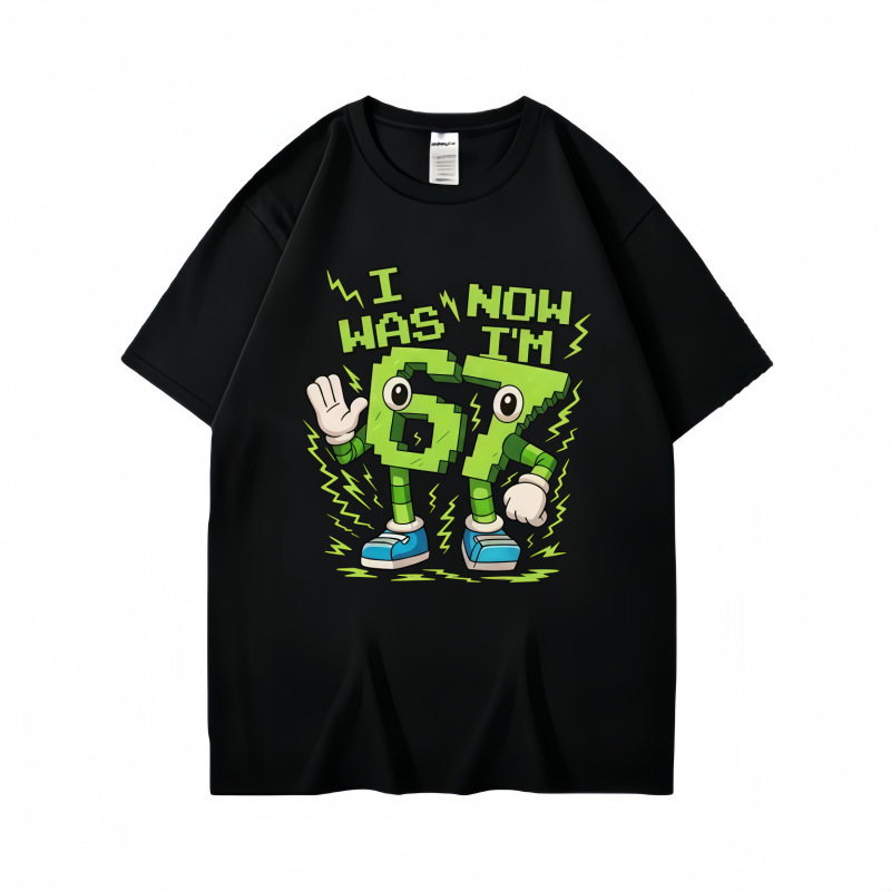 Παιδικό κοντομάνικο βαμβακερό T‑shirt, Άνοιξη/Καλοκαίρι 2026, Unisex, Στρογγυλός λαιμός, Μαλακό αίσθημα, Εκτύπωση με γράμματα