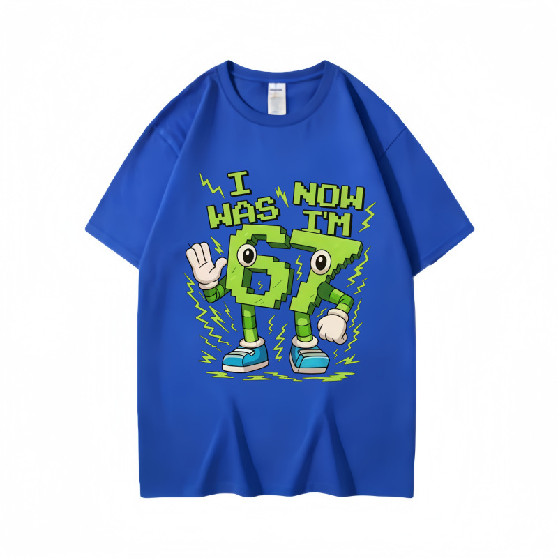 Παιδικό κοντομάνικο βαμβακερό T‑shirt, Άνοιξη/Καλοκαίρι 2026, Unisex, Στρογγυλός λαιμός, Μαλακό αίσθημα, Εκτύπωση με γράμματα