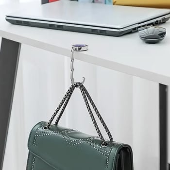 Cârlig rotund pliabil din metal, portabil, creativ, pentru masă și ieșiri