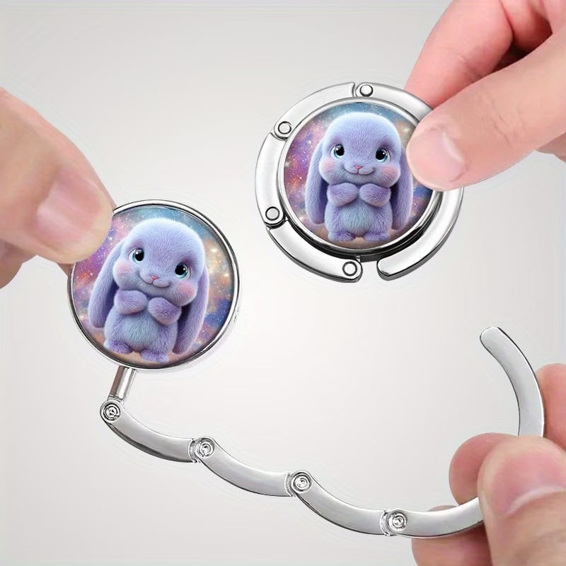Cârlig rotund pliabil din metal, portabil, creativ, pentru masă și ieșiri