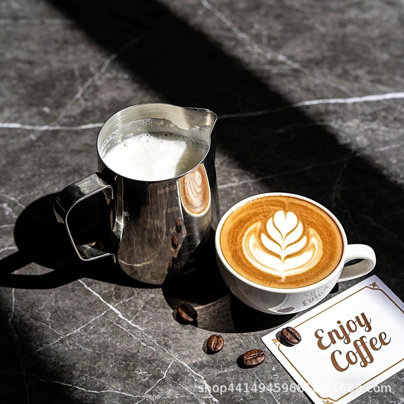 Spumator de lapte din oțel inoxidabil 304, ac pentru Latte Art, lingură de măsurat, set clește, spumator de lapte pentru cafea, instrumente pentru prepararea cafelei aromate