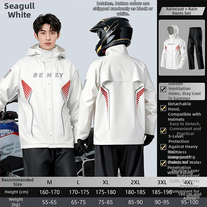 Be Beautiful Nepremokavý set pre jazdcov na motocykl – unisex, dvojdielny komplet, úplná ochrana proti dažďu pre dospelých