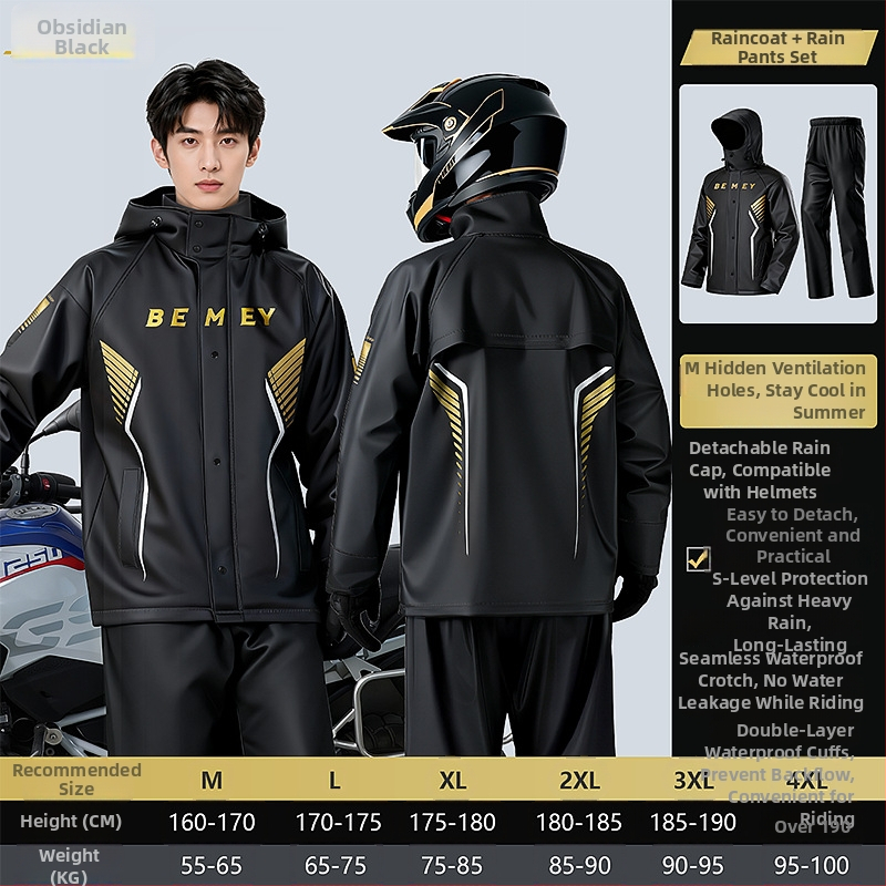 Be Beautiful Nepremokavý set pre jazdcov na motocykl – unisex, dvojdielny komplet, úplná ochrana proti dažďu pre dospelých