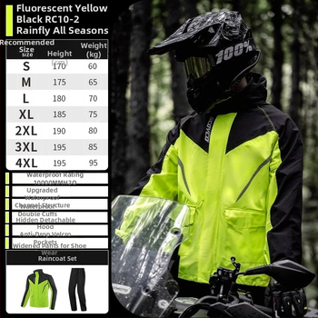Nepremokavý set: bunda a nohavice pre off-road, horskú turistiku a jazdu na motocykli, unisex