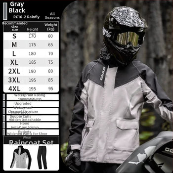 Nepremokavý set: bunda a nohavice pre off-road, horskú turistiku a jazdu na motocykli, unisex