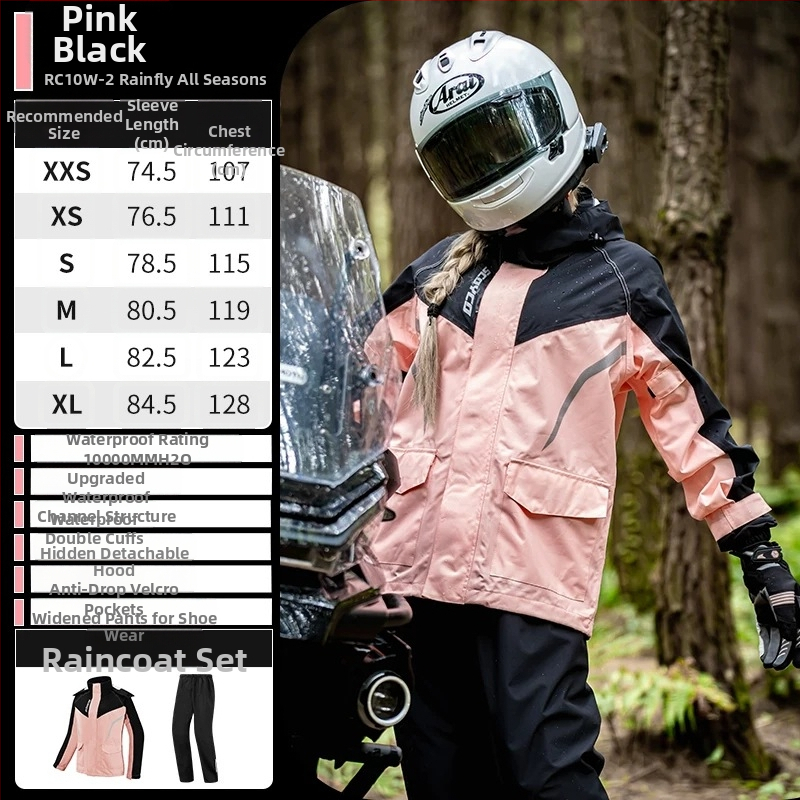 Nepremokavý set: bunda a nohavice pre off-road, horskú turistiku a jazdu na motocykli, unisex
