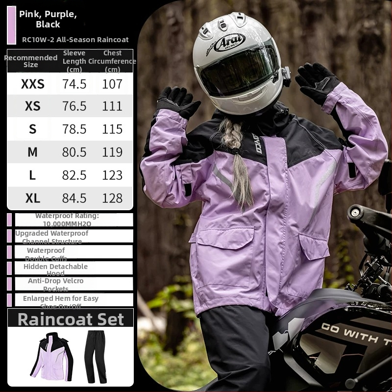 Nepremokavý set: bunda a nohavice pre off-road, horskú turistiku a jazdu na motocykli, unisex